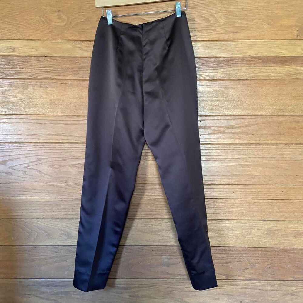 Cache vintage 90s brown satin pant set - Picture 7 of 8